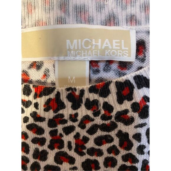 Michael Kors women’s cheetah print, long sleeve sweater, size medium - Picture 4 of 4